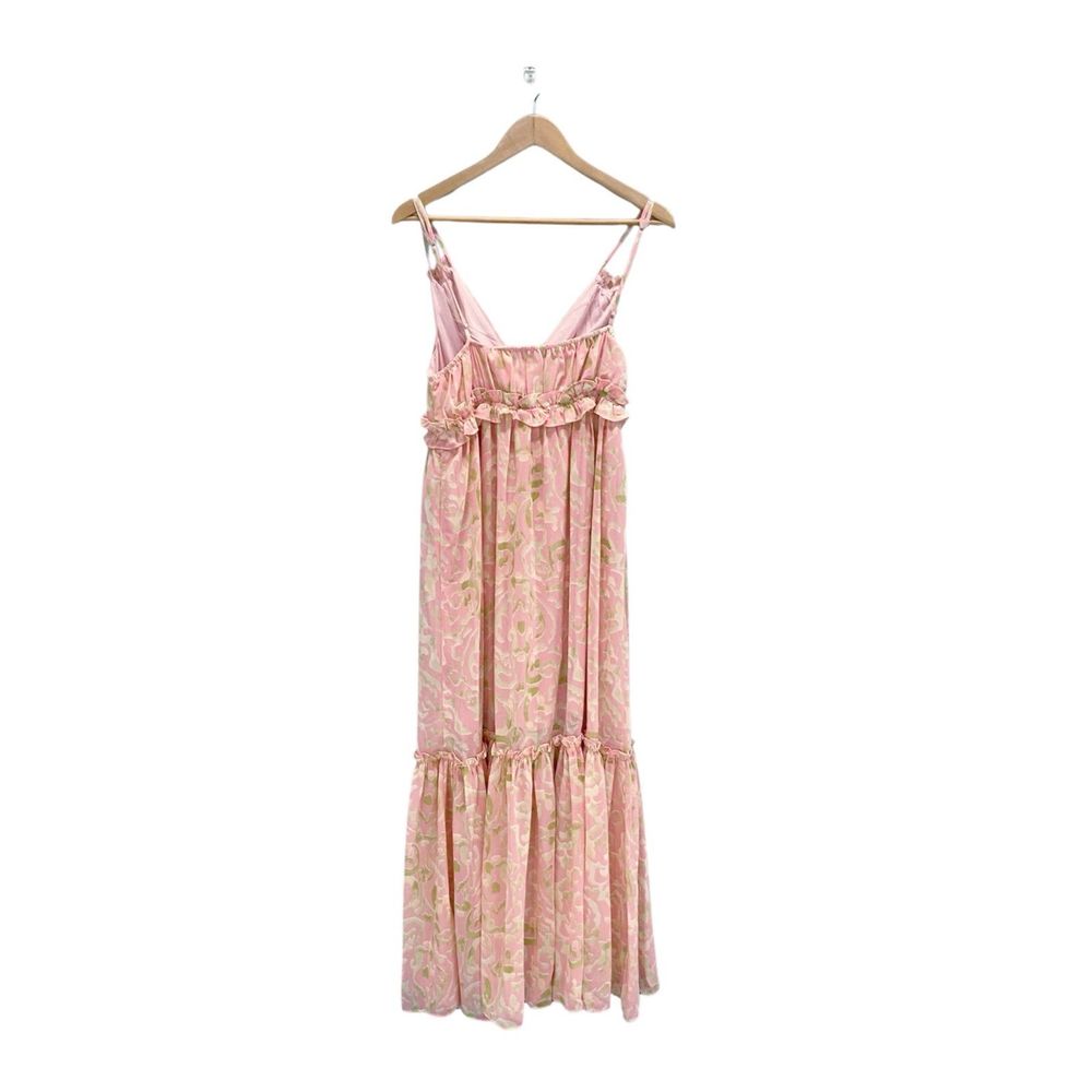The Post | Luna Maxi Dress Coral, Lined & Adjustable Straps, Size Large - Picture 8 of 12